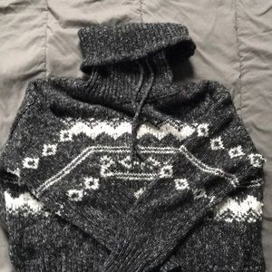 Crop turtleneck sweater